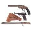 Image 1 : One Flare Pistol and One Semi-Automatic Pistol -A) German Flare Pistol