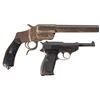 Image 2 : One Flare Pistol and One Semi-Automatic Pistol -A) German Flare Pistol