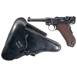 DWM Model 1906 American Eagle Luger Semi-Automatic Pistol with Holster
