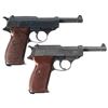 Image 2 : Two German Military Semi-Automatic Pistols with Holsters -A) Walther "ac 44" Code Pistol