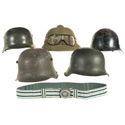 World War II Era Style Headgear and a Nazi Belt
