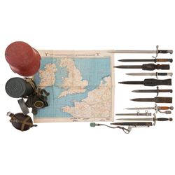 Grouping of Assorted Edged Weapons and German Military Items