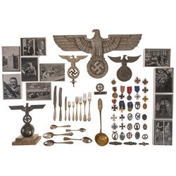 Grouping of Nazi Style Items and Silverware Attributed to Herman Goering