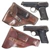Image 1 : Two Semi-Automatic Pistols with Holsters -A) Documented Jager Waffenfabrik Jager Pistol with British