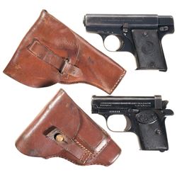 Two European Semi-Automatic Pistols with Holsters -A) CZ Model 1922 Pistol