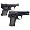 Image 2 : Two Excellent European Semi-Automatic Hammerless Pocket Pistols -A) Franz Stock Pistol