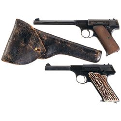 Two Semi-Automatic Colt Sporting Pistols -A) Colt Woodsman Pistol with Holster