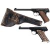 Image 1 : Two Semi-Automatic Colt Sporting Pistols -A) Colt Woodsman Pistol with Holster