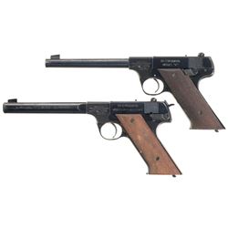 Two High Standard Semi-Automatic Pistols -A) High Standard Model A Pistol