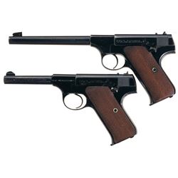 Collector's Lot of Two Colt Semi-Automatic Sporting Pistols -A) Colt Pre-Woodsman Pistol