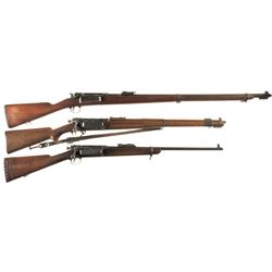 Collector's Lot of Three Krag Pattern Bolt Action Military Rifles -A) Danish Model 1889 Krag Jorgens