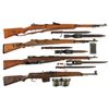 Image 1 : Four Military Rifles -A) Danzig Arsenal GEW 98 Bolt Action Rifle with Bayonet