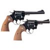 Image 2 : Two Colt Double Action Revolvers with Holsters -A) Colt Officer's Model Match Revolver