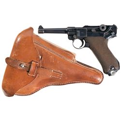 Mauser "byf" Code Luger Semi-Automatic Pistol with Holster