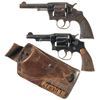 Image 1 : Two Double Action Revolvers -A) Colt New Service Revolver