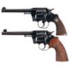 Image 1 : Two Colt Double Action Revolvers -A) Colt Official Police Revolver