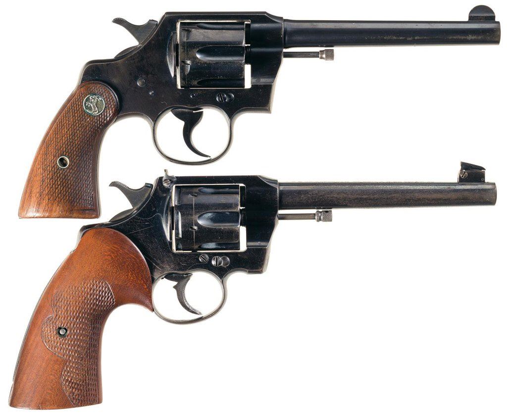 Two Colt Double Action Revolvers -A) Colt Official Police Revolver
