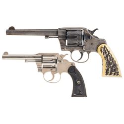 Two Colt Double Action Revolvers -A) Colt New Army Revolver