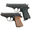 Image 1 : Two Walther Semi-Automatic Pistols -A) Walther Model PP Pistol