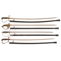 Four German Swords with Scabbards