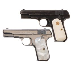 Collector's Lot of Two Colt Semi-Automatic Pistols -A) Colt Model 1908 Pocket Hammerless Pistol