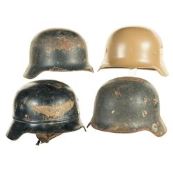 Grouping of German Military Style Helmets