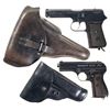 Image 1 : Two European Semi-Automatic Military Pistols with Holsters -A) CZ Model 1938 Pistol