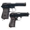 Image 2 : Two European Semi-Automatic Military Pistols with Holsters -A) CZ Model 1938 Pistol