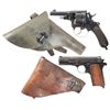 Image 1 : Two European Military Handguns with Holsters -A) Italian Bodeo Model 1889 Double Action Revolver