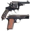 Image 2 : Two European Military Handguns with Holsters -A) Italian Bodeo Model 1889 Double Action Revolver