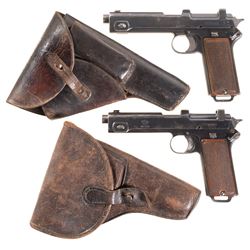 Two Steyr Semi-Automatic Pistols with Holsters -A) Steyr Model 1911 Pistol