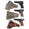 Image 1 : Three European Semi-Automatic Pistols with Holsters -A) Beretta Model 1934 Pistol