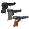 Image 2 : Three European Semi-Automatic Pistols with Holsters -A) Beretta Model 1934 Pistol
