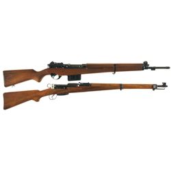 Two Military Rifles -A) Fabrique Nationale Luxembourg Contract Model 1949 Semi-Automatic Rifle