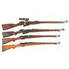 Image 1 : Four Bolt Action Military Rifles -A) Soviet Mosin Nagant Model 91/30 Bolt Action Sniper Rifle with S