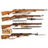 Image 1 : Four Military Longarms with Bayonets -A) Remington Imperial Russian Contract Model 1891 Mosin Nagant