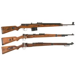 Three German Military Rifles -A) Berlin Lubecker G43 Semi-Automatic Rifle