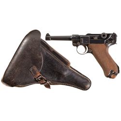 DWM 1917 Dated Luger Semi-Automatic Pistol with Holster