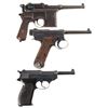Image 2 : Three Semi-Automatic Pistols -A) Mauser Bolo Model Broomhandle Pistol