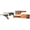 Image 1 : Two Semi-Automatic Pistols -A) Mauser Broomhandle Pistol with Holster, Holster Stock and Accessories