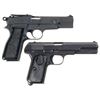 Image 2 : Two Semi-Automatic Pistols with Holsters -A) Inglis Browning MK 1* High Power Pistol
