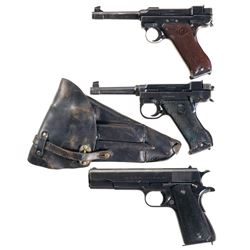 Three Semi-Automatic Pistols -A) Finnish Valmet L-35 Lahti Pistol