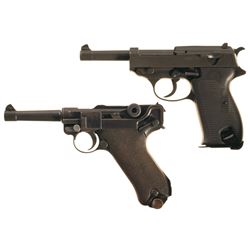 Two Semi-Automatic Pistols -A) Mauser "SVA/45" Code P-38 Pistol