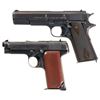 Image 1 : Two European Semi-Automatic Pistols -A) Pre-War Kongsberg Vapenfabrik Model 1914 Pistol