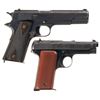 Image 2 : Two European Semi-Automatic Pistols -A) Pre-War Kongsberg Vapenfabrik Model 1914 Pistol
