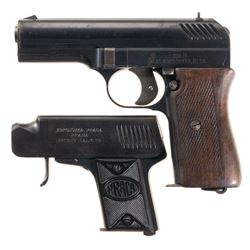 Collector's Lot of Two Czechoslovakian Semi-Automatic Pistols -A) CZ Model 1924 Pistol with Military