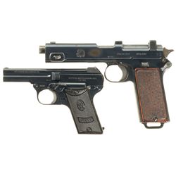 Two Semi-Automatic Pistols -A) Chilean Contract Steyr Model 1911 Pistol