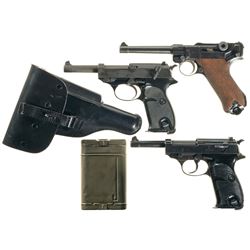 Three Semi-Automatic Pistols -A) DWM Luger Pistol with Finnish Markings