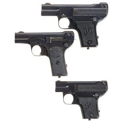 Collector's Lot of Three Clement Patent Semi-Automatic Pistols -A) Clement Model 1908 Pistol