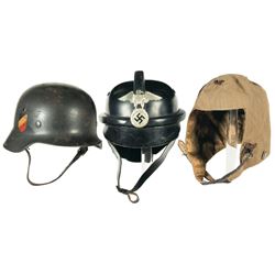 Grouping of Nazi Style Headgear